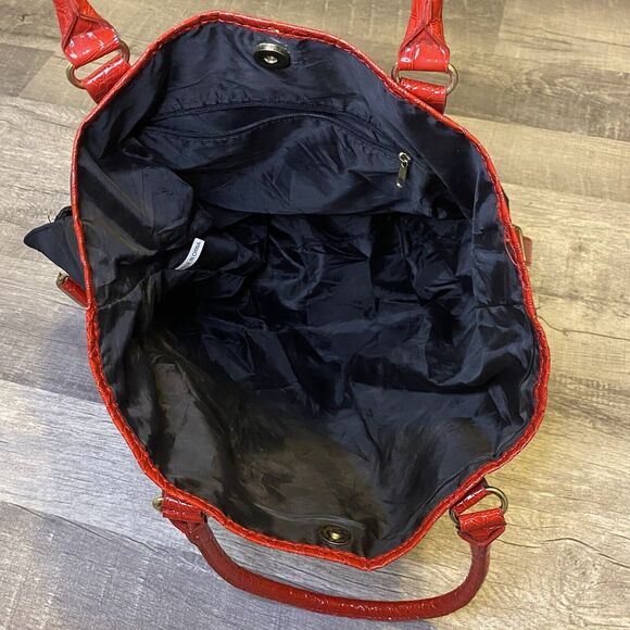 Ed Hardy Nylon Red and Black Mermaid Shoulder Tote Bag - Picture 12 of 12